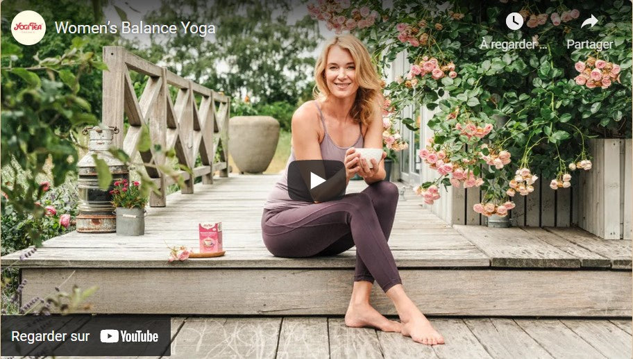 Exercice de yoga pour l'équilibre féminin